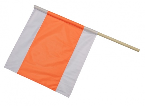 Warnflagge weiß-orange-weiß 